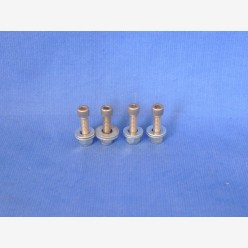 M6 Stainless bolt, nylstop + 2 washers